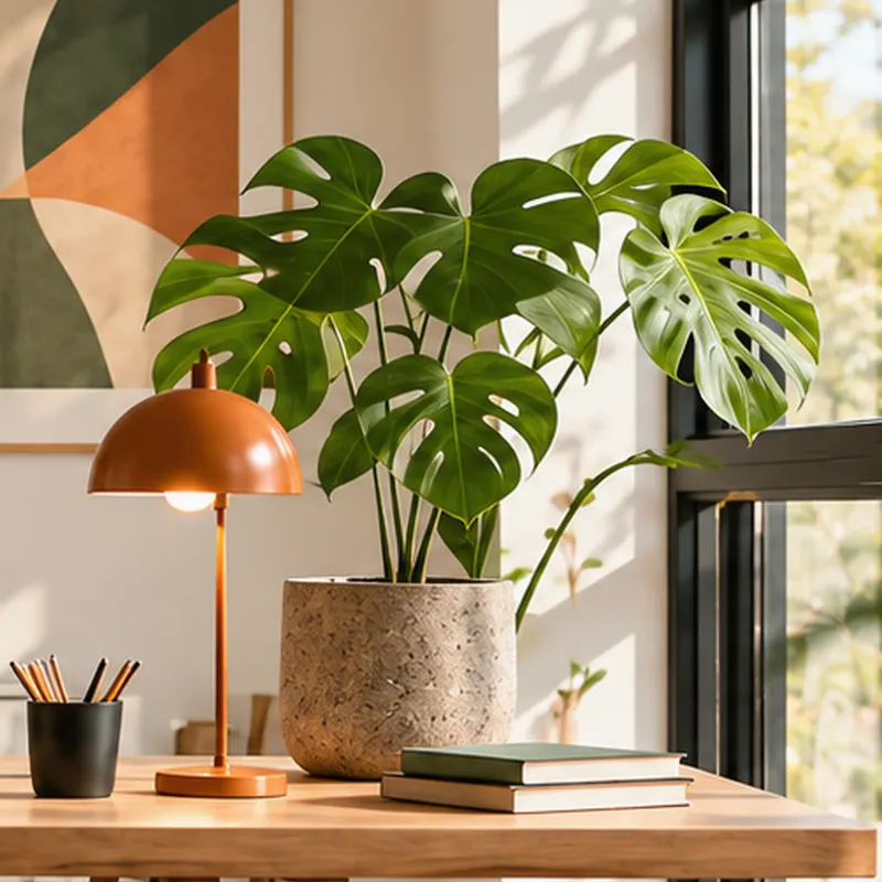Arbeitsleuchte im warmen Licht als redaktionelles Detailmotiv